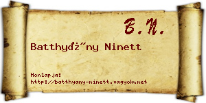 Batthyány Ninett névjegykártya